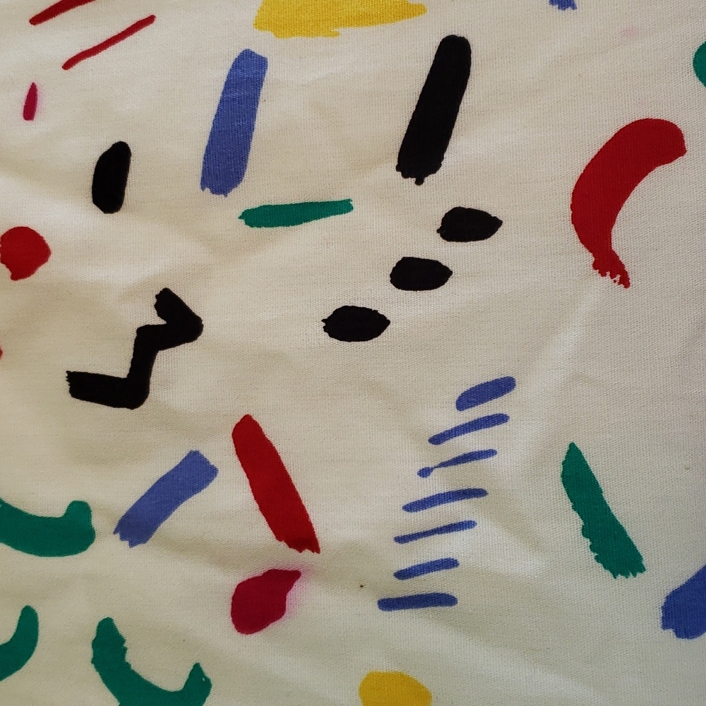 VINTAGE SUNDRESS Geary Roark Kamisoto. Size 10. White with multicolored pattern. - Picture 10 of 13